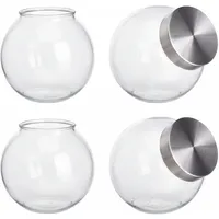 Relaxdays Vorratsglas 1,5 l 4 St.
