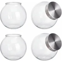 Relaxdays Vorratsglas 1,5 l 4 St.