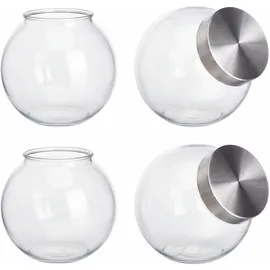 Relaxdays Vorratsglas 1,5 l 4 St.