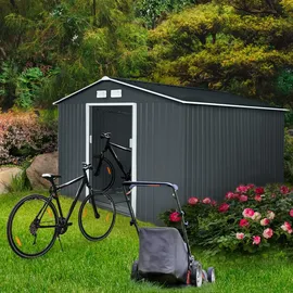 HATTORO Metallgerätehaus 2,67 x 3,09 m grau