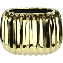 Dekovase I.GE.A. "Vase aus Keramik", gold, B:17cm H:12cm, Keramik, Vasen, Dekovase Blumenvase Modern für Tischdeko Tischvase Deko Trockenblume