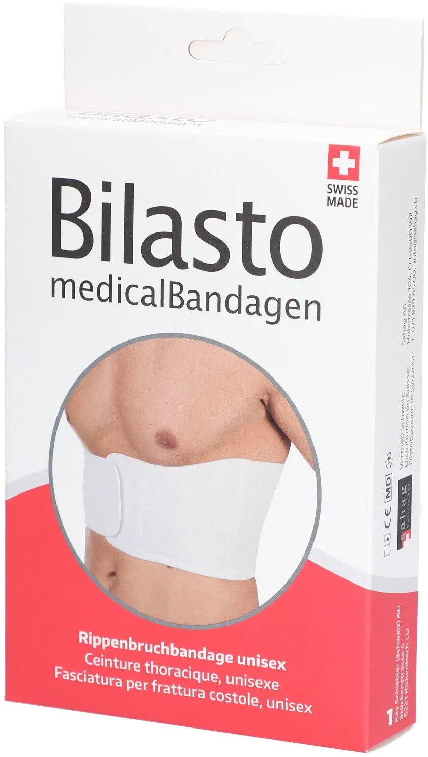 Bilasto Rippenbruchbandage M weiss