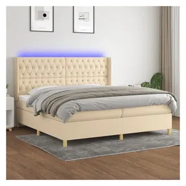 vidaXL Boxspringbett 200 x 200 cm Weiss