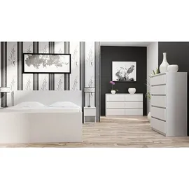 roe furniture Kommode 140 x 77 x 38 cm Weiß matt