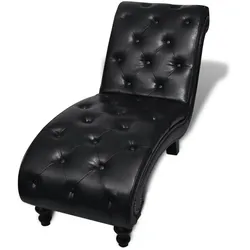 vidaXL Chaiselongue Braun Kunstleder