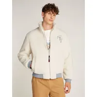 Tommy Jeans Bomberjacke aus Teddyfell, Offwhite, XXL