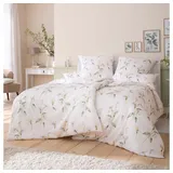 Estella Satin de Luxe Bettwäsche Calla grün 155x220 cm+80x80 cm+40x80 cm