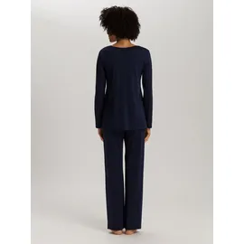 Hanro Pyjama Cotton Silk Blau M