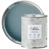 MissPompadour Kreidefarbe Cloudy Blue - Holzfarbe, Holzlack matt innen 750ml, Kreidefarbe für Holz, Metall, Kunststoff - CosyColours Blautöne blau