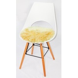 Heitmann Felle Stuhlkissen »Lamm, rund«, Sitzauflage, Sitzfell, rund, Ø 45 cm, echtes Lammfell, waschbar, beige