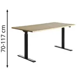 TOPSTAR Schreibtisch E-Table Ahorn / Schwarz