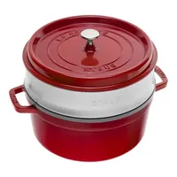 STAUB 40510-601-0 Gusseisen Rundtopf mit Einsatz - rot 5,25 ltr