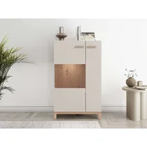 Home Affaire Vitrine Essex 77 x 35 x 127,5 cm Weiß