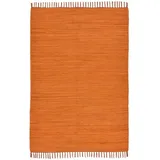 TEPGO HAPPY COTTON TERRA Handwebteppich 70 x 140 cm Orange/Rot