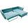 Andas Ecksofa »LIVORNO,258 cm, L-Form,«, Schlaffunktion u. Bettkasten (139/224cm), Samt, Struktur, Webstoff blau