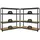 Proregal Mega Deal 2er-Set Schwerlastregal Giant Elephant 160x150x45cm mit 4 Ebenen Fachlast 200kg Schwarz, Kellerregal, Steckregal, Garagenregal