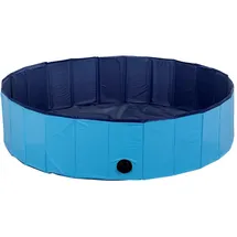 DIAMENTIQ Faltbarer Hundepool 120x30 cm Blau One Size