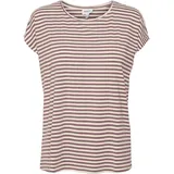 Vero Moda Damen Vmava Plain Top Stripe Ga JRS Noos Shirt, Nostalgia Rose/Stripes:Pristine, S EU
