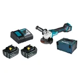 Makita DGA511RTJ 2x 5Ah Akku + Ladegerät 18V im MAKPAC, 125mm