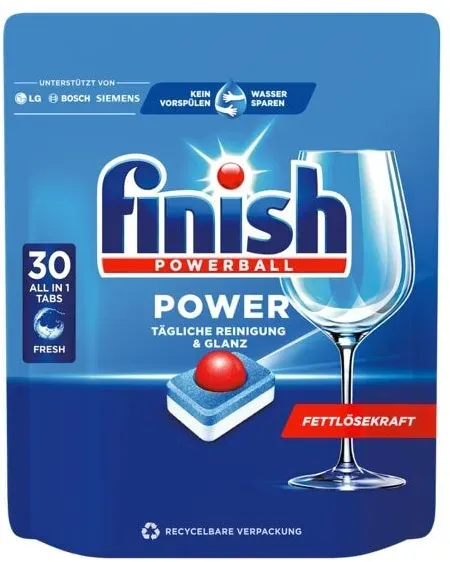 Preisvergleich Produktbild 30er-Pack Spülmaschinen-Tabs »All in 1 Regular« blau, finish