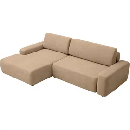 Home Affaire »TORGE (264cm), Schlafsofa in Cord, Samtvelours o Struktur fein, L-Form« Schlaffunktion, Bettkasten, Liegefläche: 125/210 cm
