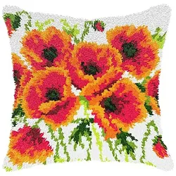 Knüpfkissen "Mohnblumen"