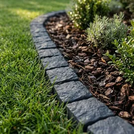 GARDENIX Rasenkante 240 x 10 x 10 cm  grau