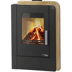 HAAS & SOHN Kaminofen »Aruba«, woodstone, Naturstein, 6 kW, Zeit- und Dauerbrand geeignet - grau