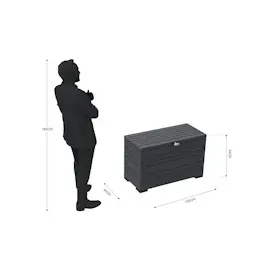 Weide Gartenbox | Robuste 284L Aufbewahrungslösung | 100% x 64 x 46 cm