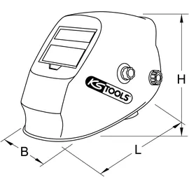 KS Tools Automatik-Schweißer-Schutzhelm Flame Design - 310.0155