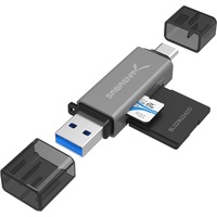 Sabrent CR-BCA2 Kartenleser, USB 3.2 gen 1 (3.1 Gen 1) Type-A/Type-C Schwarz