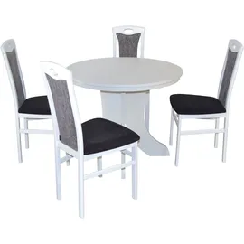 HOFMANN LIVING AND MORE Essgruppe »5tlg. Tischgruppe«, (Spar-Set, 5 tlg., 5tlg. Tischgruppe), Stühle montiert, schwarz