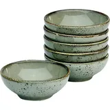 CreaTable 6er-Set CreaTable Sojaschale Nature Collection 36 ml Steinzeug Steingrau