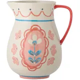 Bloomingville ODINA Natur mit Rosa Blumen 3,3 Liter Geschirr Kanne
