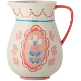 Bloomingville ODINA Natur mit Rosa Blumen 3,3 Liter Geschirr Kanne