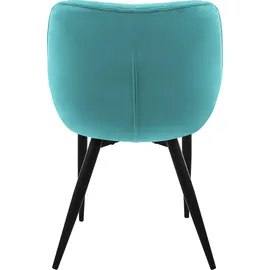 ML-Design Esszimmerstuhl Samt petrol 6er Set