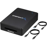 Sabrent SD Express 7.0 USB C Kartenleser, USB 3.2 Speicherkartenleser, 985 MBps Externe Kartenlesegeräte, SD Express Card Reader kompatibel mit V90, V60, V30, UHS II, UHS I, SD-Karten (CR-SDX7)