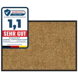 KARAT Schmutzfangmatte "Rhine" - Sauberlaufmatte Fußmatte Türvorleger / 90 x 300 cm (Beige)