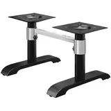 SAN.DIEGO | Bistro Lounge Doppel Tischgestell | Schwarz | +Verbinder