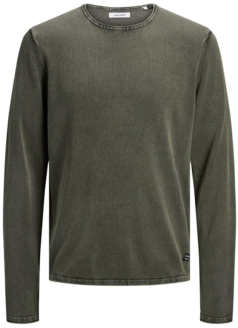 JACK & JONES Herren Jjeleo Knit Crew Neck Noos Pullover, Dusty Olive, S EU