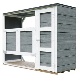 TIMBELA Mülltonnenbox 2er 240 l 217 x 159 cm grau