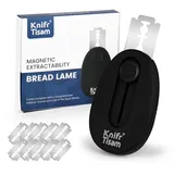 KNIFRTISAM Bäckermesser, Brotmesser Mit 10 Rasierklingen Tragbarer Brotklinge Brotzeitmesser Teigritzmesser Brot Backen Zubehör Für Brot Und Brötchen