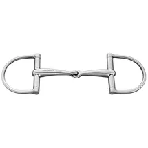 Herm Sprenger D-Ring Gebiss einfach gebrochen 16 mm 12,5 cm Silber/Weiß