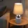 GLOBO Touch Tisch Leuchte FERNBEDIENUNG Textil Chrom Lampe DIMMBAR im Set inkl. RGB LED Leuchtmittel