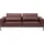 Musterring 2,5-Sitzer MUSTERRING "JustBPM100, 202 cm breit, aus hochwertigem Leder", rot, B:202cm H:88cm T:107cm, 100% Leder, Sofas, wahlweise mit Nierenkissen und mot. Sitzauszug, Metallfuß in schwarz