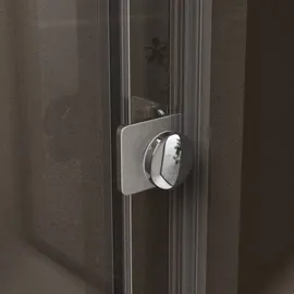 SoGood doporro Duschkabine Schiebetür Dusche Eckdusche 90x120x195cm Duschabtrennung mit Schiebetür inkl. 4cm Duschtasse ESG-Sicherheitsglas Klarglas 4-P... - Transparent