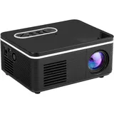 H90 1080P Voll MINI LED Projektor 3D Beamer Heimkino Unterstützung Für TV 360XBOX LAPTOP TF PAV/VGA/USB/TF/HDMI-kompatibel(Schwarz)