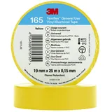 3M Deutschland PVC, Elektro-Isolierband Temflex165 gelb19X25 7100184819,