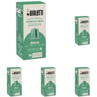 Bialetti-Kaffee Nespresso®-kompatible Kapseln – entkoffeiniert – 10 Kapseln (Packung mit 5)