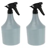 Relaxdays Sprühflasche 1 l 2er Set grau schwarz